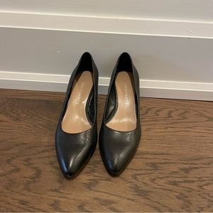 Black Leather Franco Sarto Heels